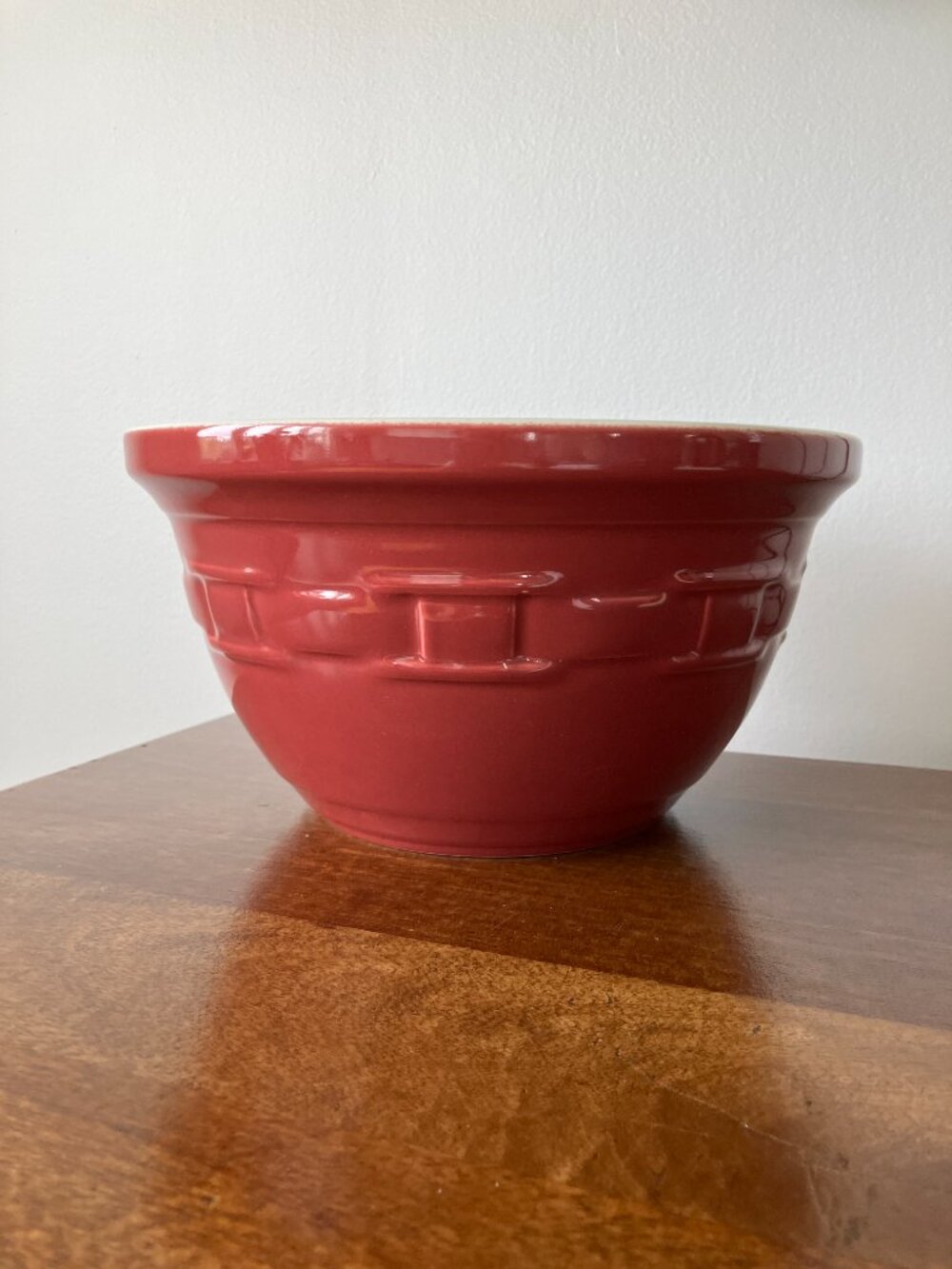 Longaberger Woven Traditions Pottery 10" Mixing/Serving Bowl Paprika Collector